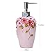 Fuloon Country Style Resin 5PC Bathroom Accessories Set Soap Dispenser/Toothbrush Holder/Tumbler/Soap Dish (Pink)