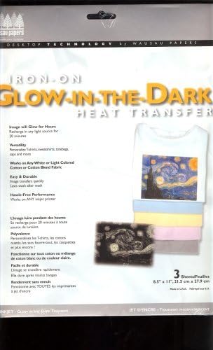 Iron-on Glow in the Dark Heat Transfer