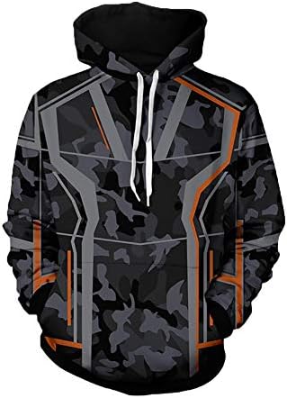 Xinhua488 Iron Man 3D Printed Long Sleeve Pullover,Tony Stark Iron-Man Movie Figure Unisex Hoodie Fashion Casual Loose Streetwear Hoodies Sweatshirt Hooded Sweater (1# Sweatshirt,S)
