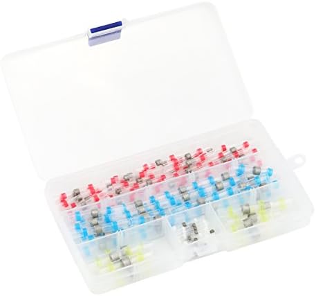 110PCS Solder Seal Wire Connectors, zochoose Heat Shrink Butt Connectors Electrical Waterproof Automotive Terminals