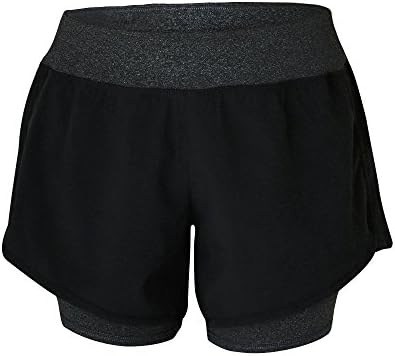 Valinna Women's Athletic Mesh 2 In 1 Sports Running Shorts