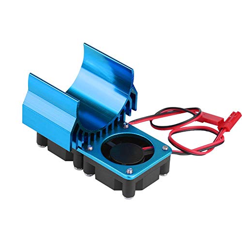 Tbest Motor Heat Sink, Dual Fan Cooling System, RC Car Cooling Fan, High-Efficiency Heat Dissipation, 1/10 Scale Electric RC Car, Model Toy, for Electric RC Car, Speed Control, and Modification