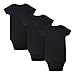 Romperinbox Place Unisex Baby Bodysuits 100% Cotton Boys Girls 0-24 Months (12-18M, Black 3 Pack)