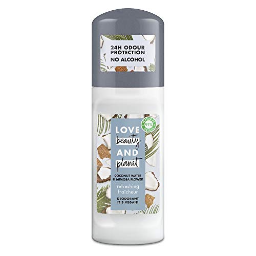 Love-Beauty-And-Planet-Coconut-Water-and-Mimosa-Flower-Refreshing-Vegan-Aluminium-free-Natural-Deodorant-Roll-On-24-Hours-of-Odour-Protection-50-ml