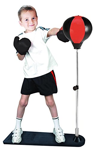 Punching Ball with Stand and Gloves - Height Adjustable - Great Exercise & Fun Activity for Kids by TechTools