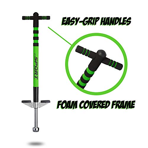 New Bounce Pogo Stick for Kids - Pogo Sticks for Ages 5 and Up, 40 to 80 Lbs - Sport Edition, Quality, Easy Grip, PogoStick for Hours of Wholesome Fun. New Bounce Pogo Stick for Kids - Pogo Sticks for Ages 5 and Up, 40 to 80 Lbs - Sport Edition, Quality, Easy Grip, PogoStick for Hours of Wholesome Fun.