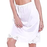 Ilusion Lace Hem Half Slip XLarge(27 in) White