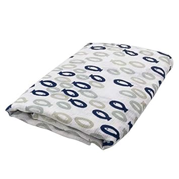 navy muslin swaddle