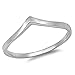 Oxford Diamond Co Solid V-Shape Chevron Stackable Thumb Ring Fashion .925 Sterling Silver Ring Size 6
