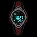 Waterproof Swimming Led Digital Sports Watches for Children Kids Girls Boys,Rubber Strap,Red