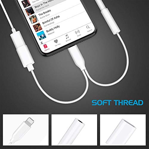 image for Ambrrhty 3.5mm Headphone Jack Adapter Dongle for iPhone 8 AUX Audio He