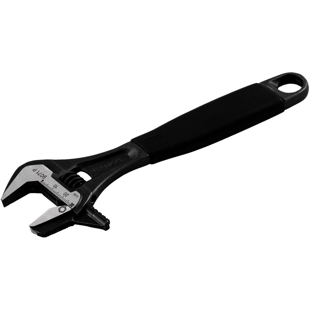 Bahco 9071P Reversible Jaw Black Ergo Adjustable Wrench, 200mm Length