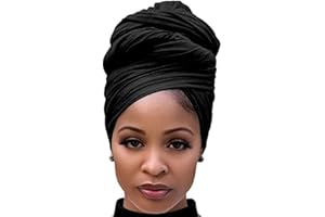BABAHU Head Wraps for Women - African Head Scarf Turban Long Hair Head Wrap Scarf Soft Stretch Headwrap