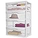 BLOSSOMZ Sterilite 5 Drawer Wide Tower- White (1, White)