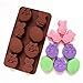 2-Pack Easter Egg and Bunny Mold - MoldFun Giant Easter Silicone Mold for Jello, Ice Cube, Chocolate, Candy, Baking Muffin Cake Cupcake, Soap, Bath Bomb, Lotion Bar