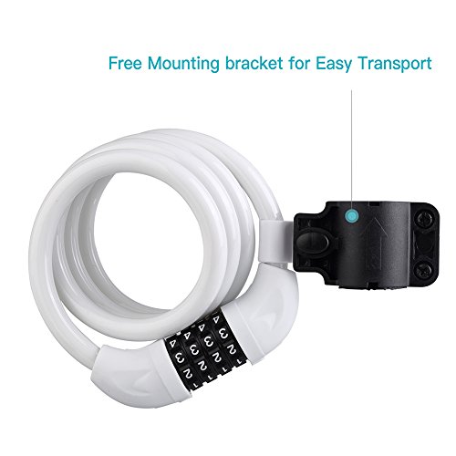 Titanker Bike Lock, Lock for Bike Locks with Combinations Resettable