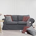 TLYESD Ektorp Loveseat Cover Replacement for IKEA Ektorp Loveseat Slipcover,Ektorp 2 Seater Sofa Cover, Ektorp Couch Cover Only(Titanium Grey)