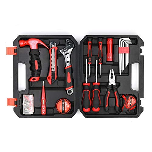 Brinonac 41-Piece Tool Set General Household Home Repair Hand Tools Kit with Plastic Toolbox Storage Case - Thumbnail 5