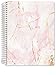 HARDCOVER Academic Planner 2019-2020: (July 2019 Through July 2020) 8.5 Daily Weekly Monthly Planner Yearly Agenda. Bonus Bookmark, Pocket Folder and Sticky Note Set (Pink Marble)