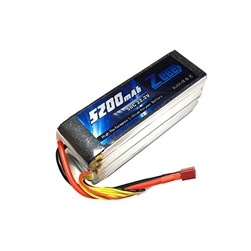 Zeee 6s lipo battery 22.2v 50c 5200mah softcase rc batt…