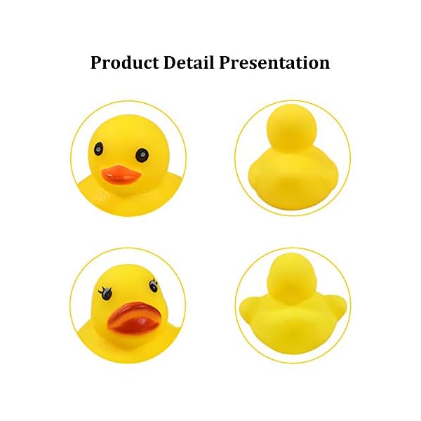 aovowog Bath Toys Rubber Duck Yellow Squeaky Mini Duck Baby Shower Beach Bathtime Water Toys [50 Pack]