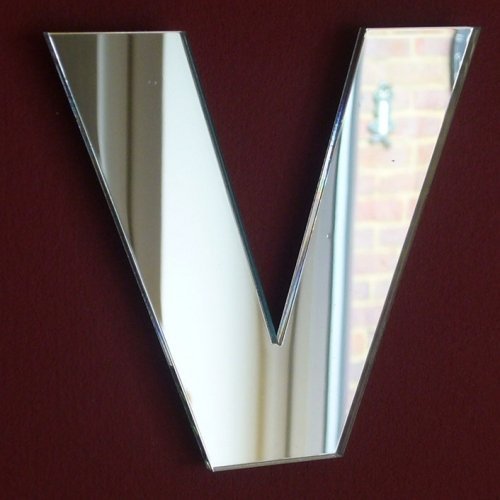 Super Cool Creations Lower Case Letter V Mirror 35cm