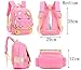 Efree Cute Cat Face Bow Diamond Bling Waterproof Pink School Backpack Girls Book Bag (Medium, Pink)
