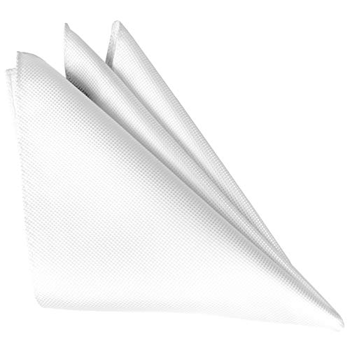 Deluxe-White-Silk-Jacquard-Pocket-Square-by-Royal-Silk-Premium-34-Momme-6-Ply-Silk-I-White-Pocket-Squares-for-men-I-Mens-pocket-squares-for-suit-jacket-I-Silk-Handkerchief-I-Wedding-handkerchief