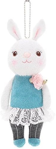 Keychain Stuffed Bunny Plush Rabbit Dolls Soft Cuddly for Babies Kids - Birthday Gifts
