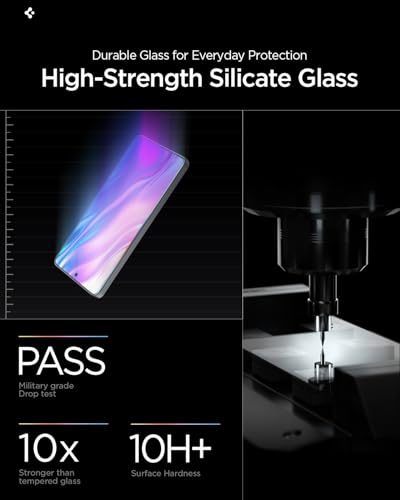 Spigen GLAStR EZ FIT PRO for Samsung Galaxy S26 PLUS Screen Protector [2 PACK] Premium Tempered Glass [Aluminum-Enhanced Durability] Impact resistance | Auto Alignment | Case Friendly - 2 PACK