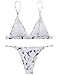 X-HERR Womens Triangle Bikini Set Sexy Push up Two Piece Brazilian Cheeky Bottom Swimwear