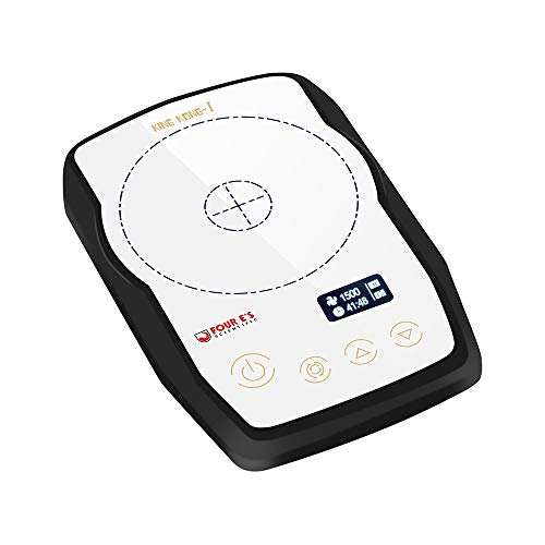 Ultra-Flat Mini Magnetic Stirrer - Four E's Scientific Compact Labware 15-1500RPM with Tempered Glass Set-up Plate 1000 ml max. - Portable Appliance with OLED Display Touch Key