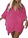 Walant Womens Solid Oversized Beach Cover up Swimsuit Bathing Suit Beach Dress (one Size, Pink)