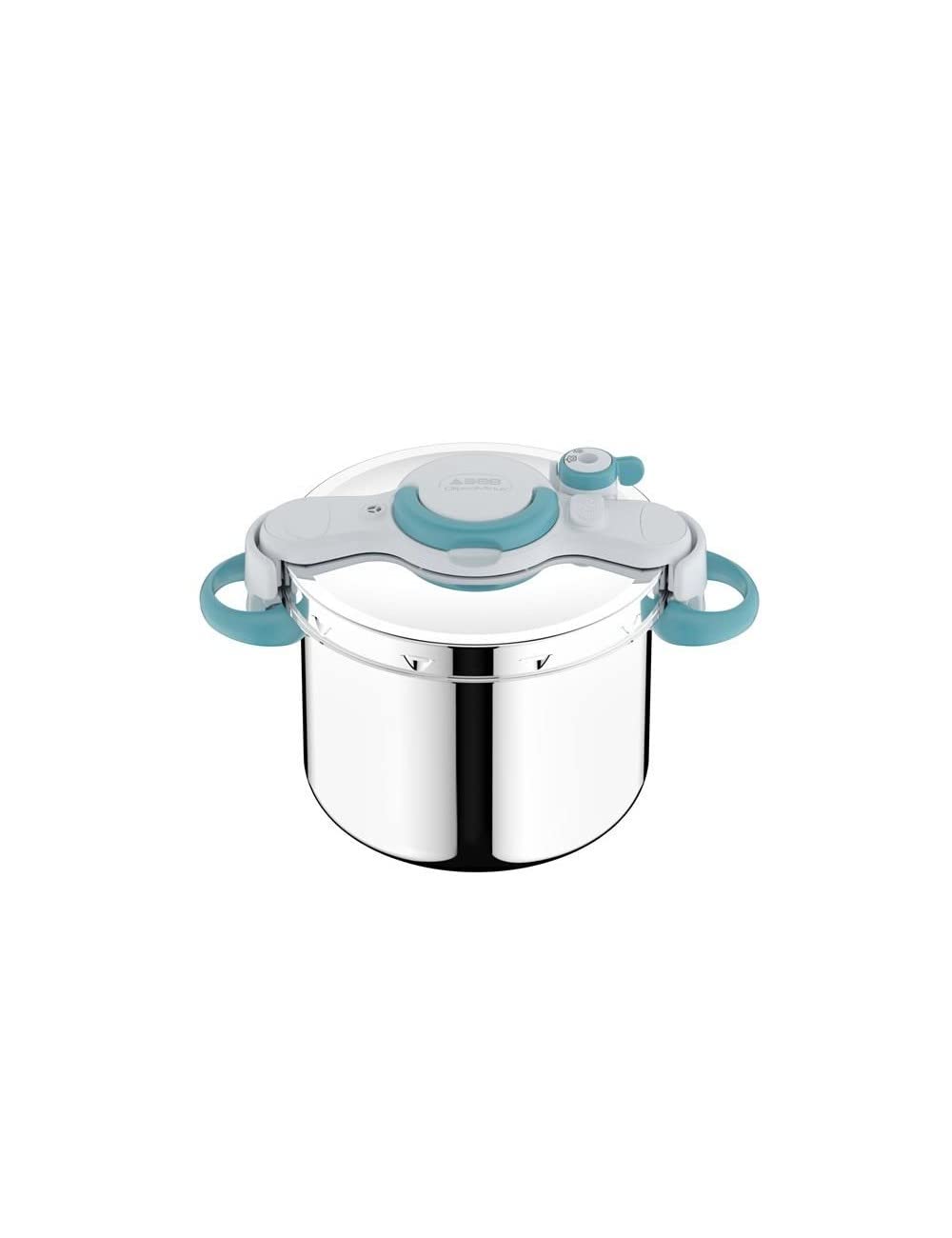 Seb ClipsoMinut' Easy+ 9 L, Folding Handles, Induction Pressure Cooker, Book 100 Recipes, Stainless Steel Pressure Cooker, Easy to Use, Made in France P4904916