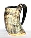 Viking Craft'S Genuine Viking Drinking Horn Mug Tankard Handcrafted And Polished Finished | 20 Ounces