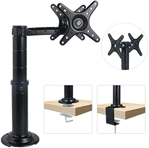 LOUTY Dual LCD Monitor Mount Stand Full Adjustable Fits Two Screens up to 27 inch.