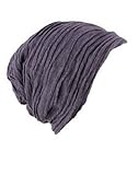 Hot Fashion Slouch Wrinkled Beanie Cap Slouchy Skull Hat (Purple)