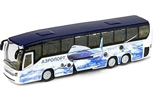 AEVVV 1:50 Scale Diecast Metal Model Bus Man Lion's Coach Russian Airflot - Collectible Die-cast Toy Cars