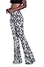 Women Spring Stretch Full Retro Print Bell Bottom Trouser Palazzo Pant for Dance