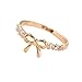 Han Shi Watches, Women Fashion Casual Business Eiffel Tower Quartz Wristwatch Round Clock (L, Rose Gold)