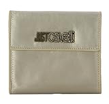 JUST CAVALLI Women's Bi-Fold Gemstone Logo Wallet Beige