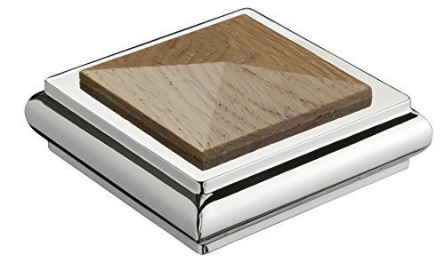 Axxys Solo Oak & Chrome Square Newel Cap 110mm