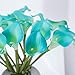 Leagel Calla Lily Bridal Wedding Bouquet Head Lataex Real Touch Flower Bouquets (20, Blue)