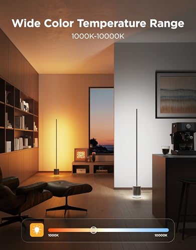 Govee Floor Lamp 3 with Luminblend+ Technology, 2100lm Standing Lamp, Work with Matter,1000K-10000K Modern Floor Lamps for Living Room, Bedroom, Office, Corner Lamp with Dynamic Scenes, DaySync