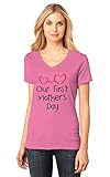 Our First Mother's Day - Mom and Baby Cutest Gift Idea V-Neck Women T-Shirt