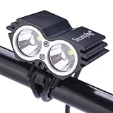 SecurityIng Waterproof 2800 Lumens XM-L U2 LED Bicycle Light 4 Modes Super Bright Lighting Lamp Bike Lamp Headlight with 8.4V Rechargeable Battery Pack and Charger for Camping, Cycling, Hiking, Riding