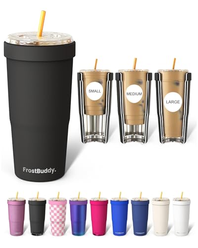 Frost Buddy Togo Buddy 30oz Tumbler - Insulated Stainless Steel (Black) | Double-wall vacuum insulated | Spill-proof flip lid | 18/8 premium stainless steel