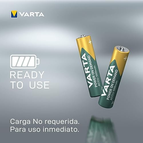 Pilhas AAA, recarregáveis, pack de 24, Recarregar Accu Power on Demand, bateria recarregável, Ni-MH de 1000 mAh, sem efeito de memória, pré-carregado, pronto a usar