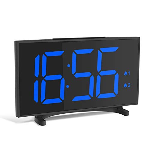 YISSVIC Digital Alarm Clocks for Bedrooms 6.5 Inches LED Clock with Separate Snooze Button 6