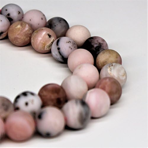 Lynxus Matte Natural Pink Opal Gemstone Loose Beads 6mm 62 Beads Per 15.5" Strand